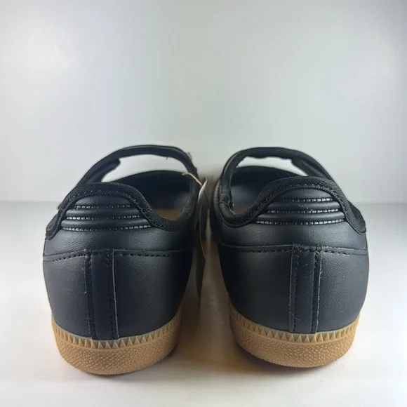 Adidas Samba Black White Velcro Women’s Size 7 Sneakers Mary Jane Shoes - Picture 4 of 12